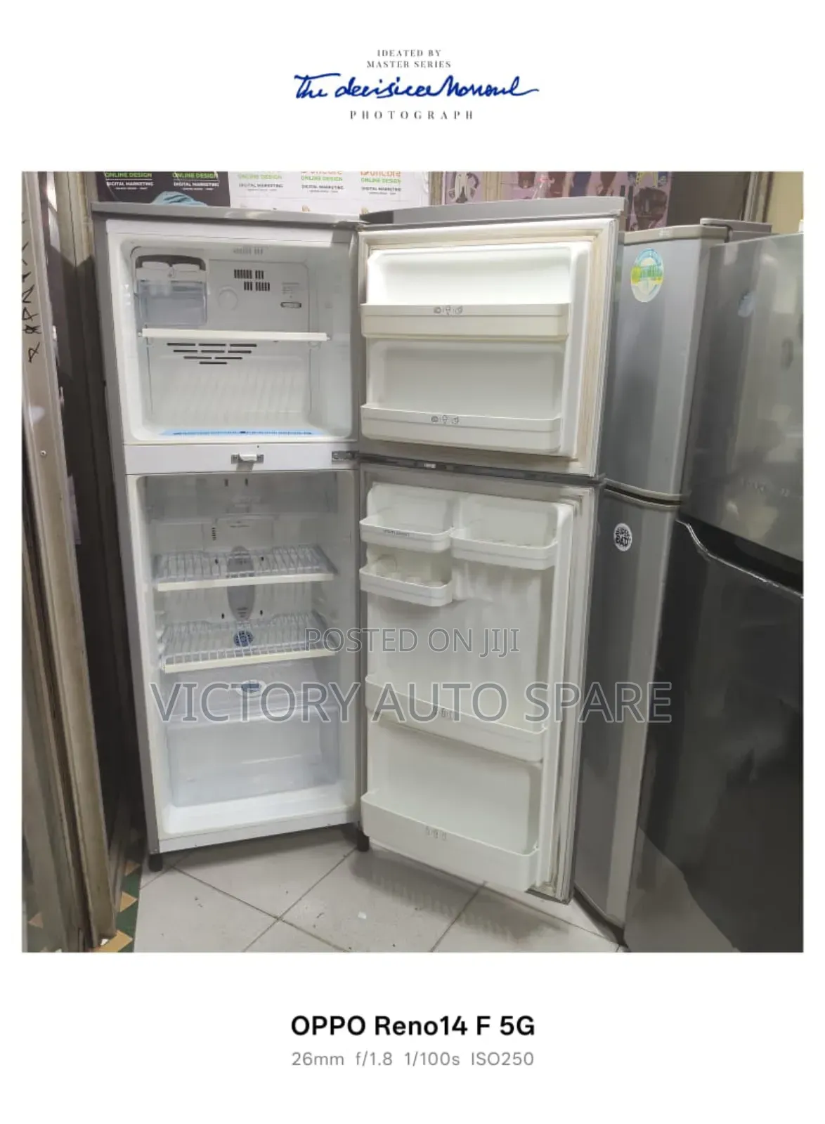 Gray Double Door Fridge