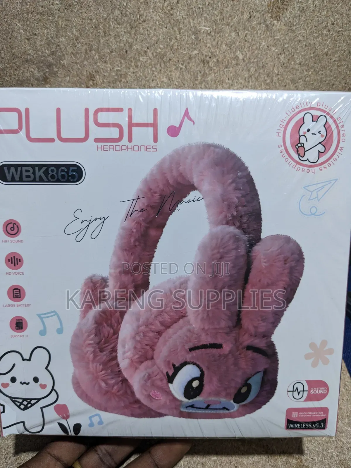 Plush Wireless Headphones (Wbk865)