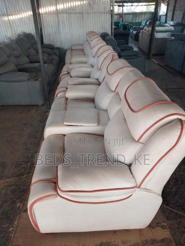 Relaxing 7 Seater Semi Recliner Sofa 3,2,1,1