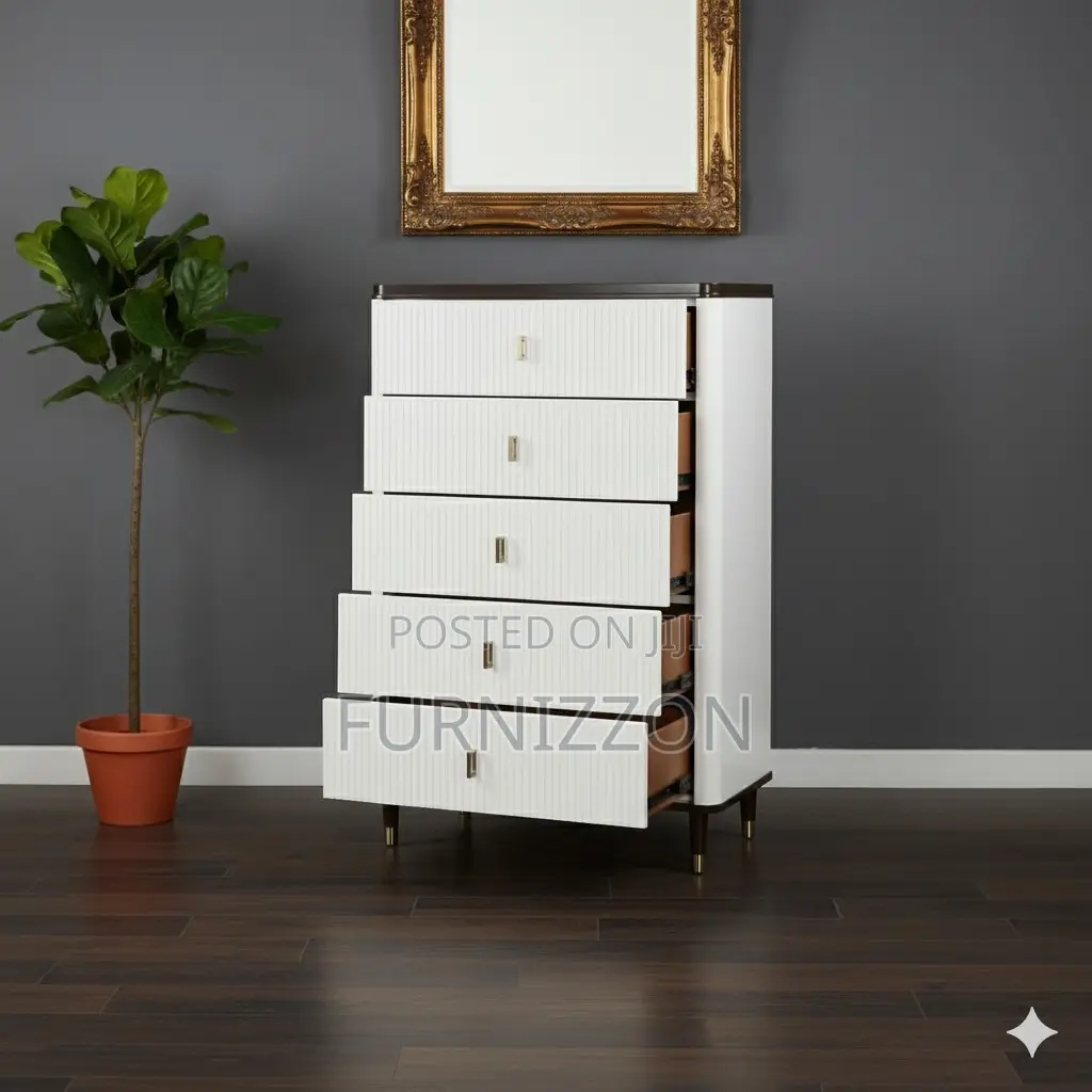 Durable Wooden 5-Drawer Chest for Home