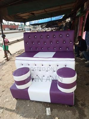 Pedicure Seat Black and Purple 2 Seater - main view