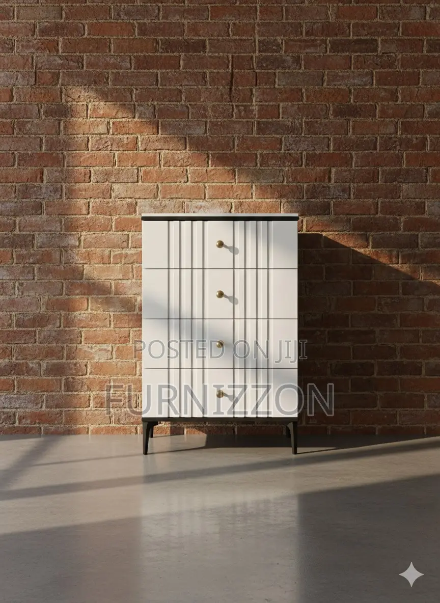 Elegant Wooden 4-Drawer Chest for Home Office