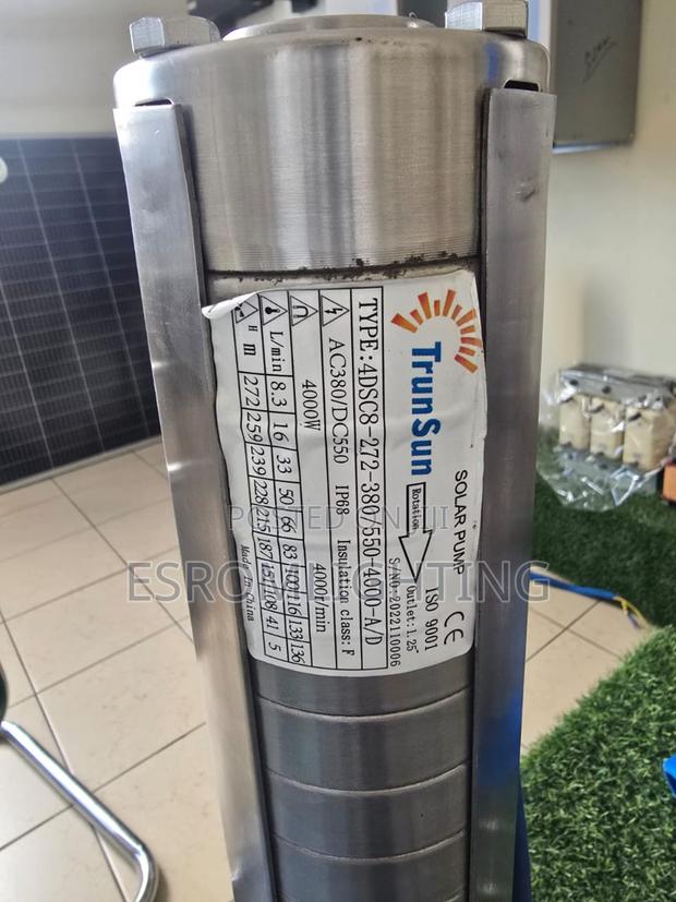 4dsc8-272-380/550-4000-a/D Trunsun Solar Submersible Pump