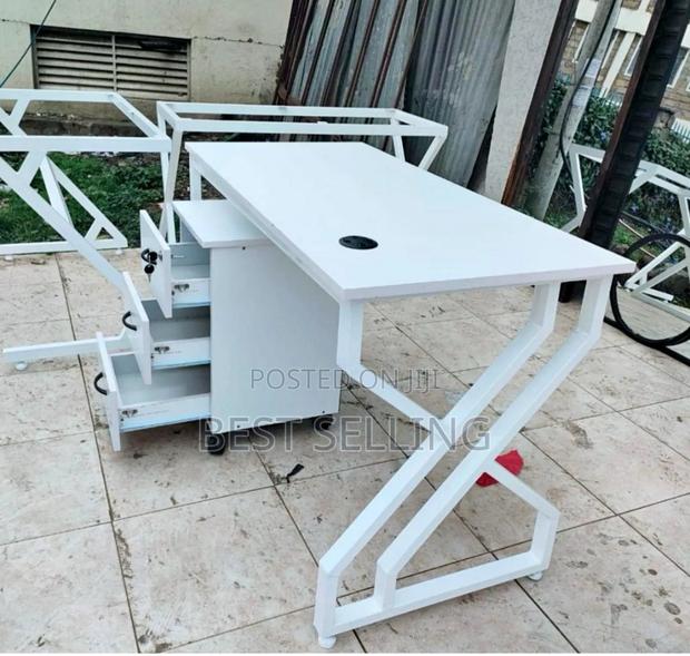 Metallic Based Office Desk and Pedestal