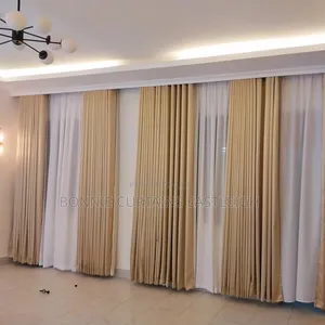 Blue Mixed With White Windows Curtains