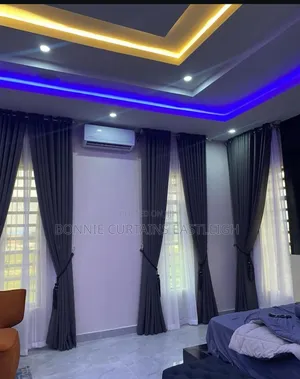 Cream Curtains With Grey for Guests Rooms