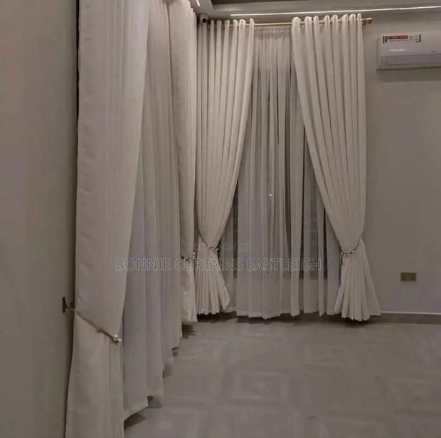 Blige Plain Curtains With White Sheers - thumbnail 2