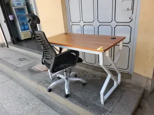 Metallic Frame Table and Chair