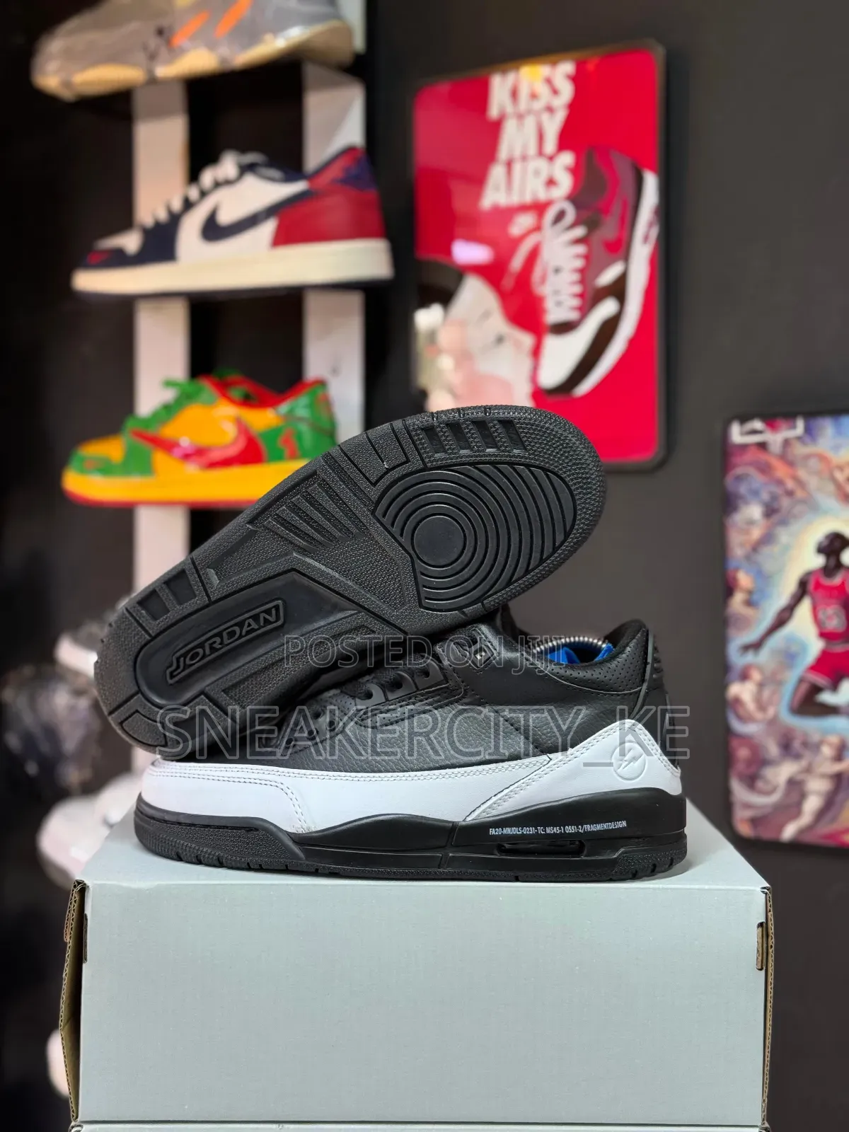 Black White Jordan 3