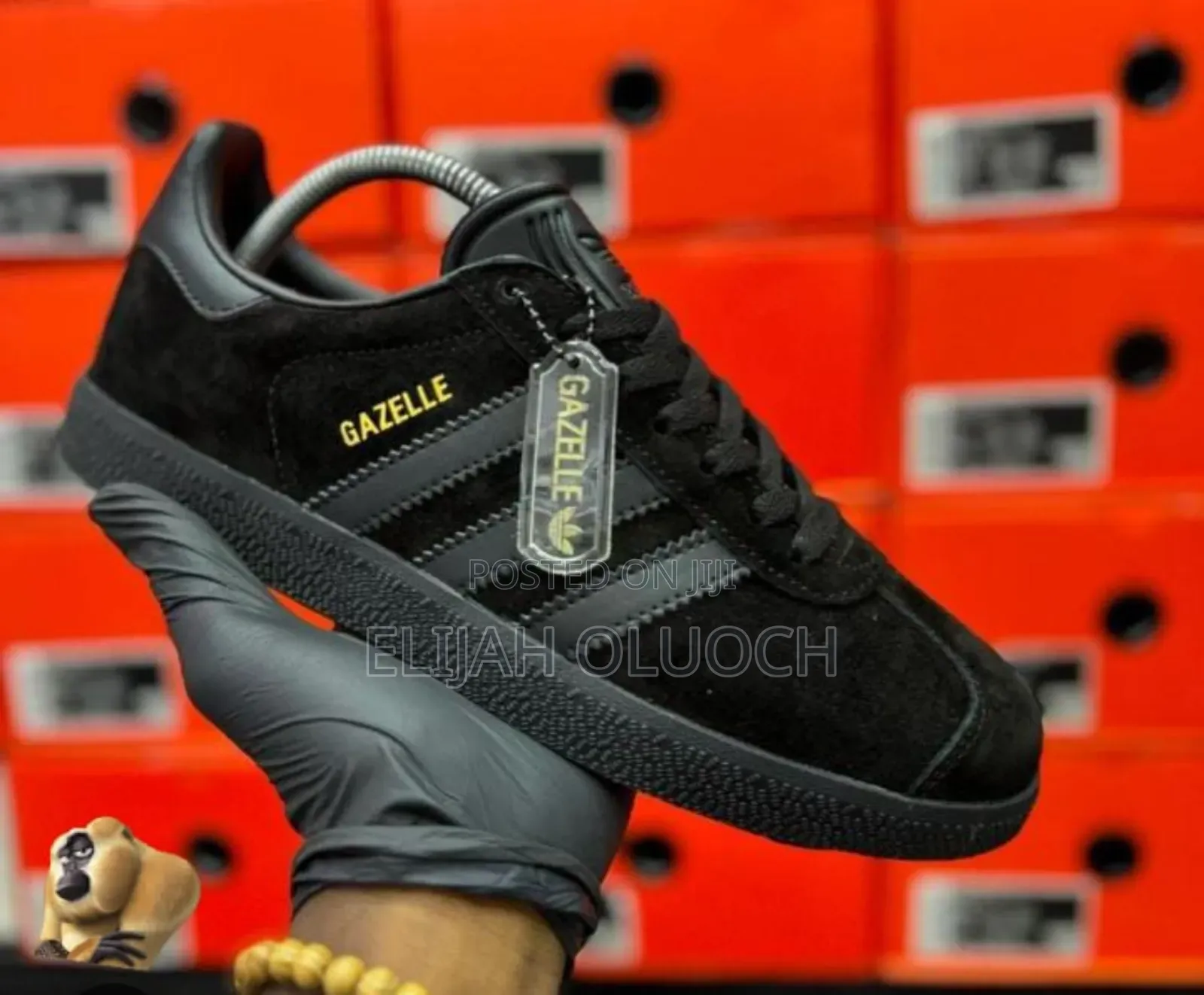 Adidas Gazelle Black Plain