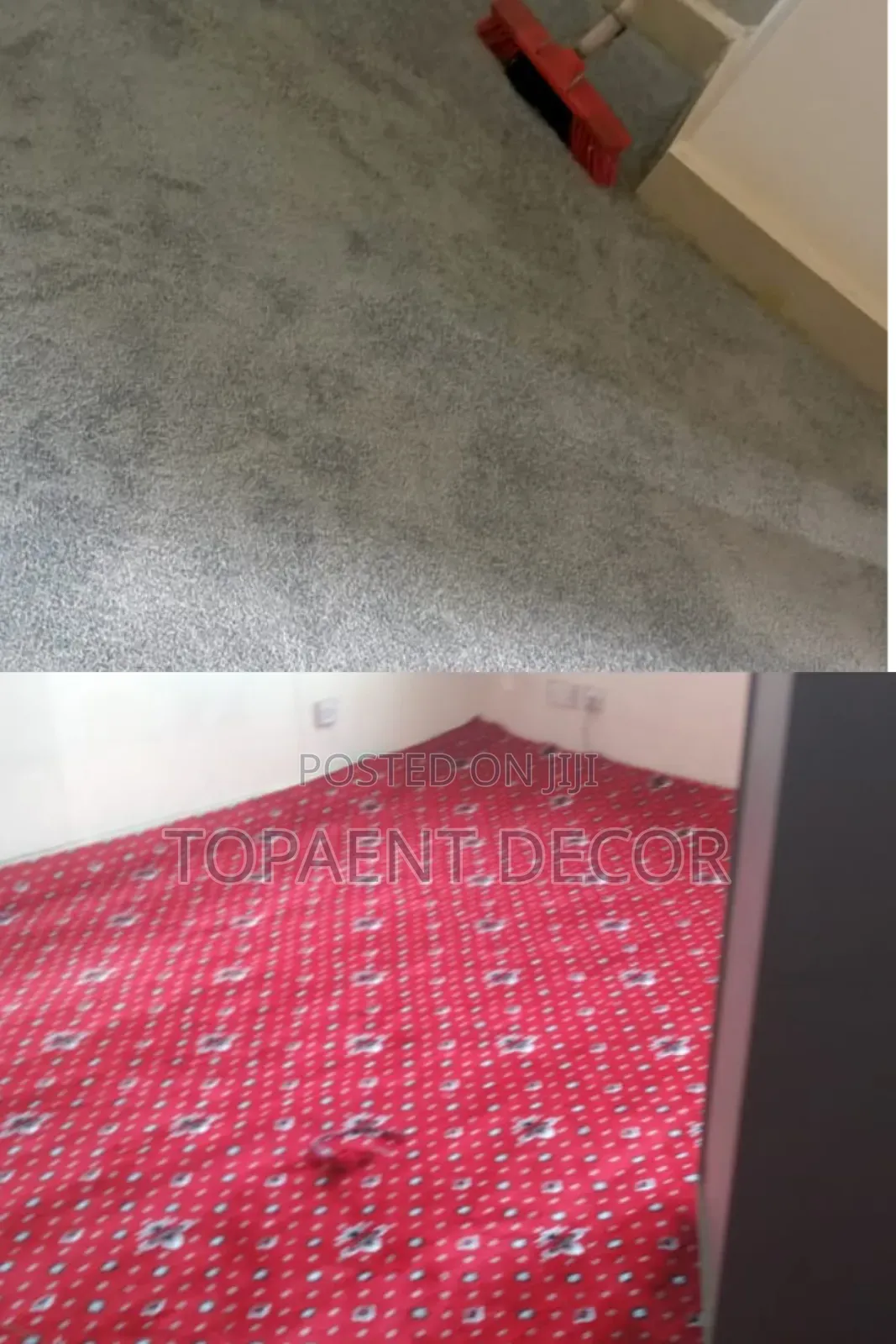 Vip Plain Grey And Red Dotted 10mm Wall To Wall Flooring Solutions