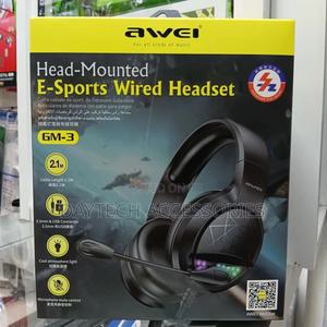 This Is an Awei Gm-3 Head-Mounted E-Sports Wired Gaming Headset. - thumbnail 2