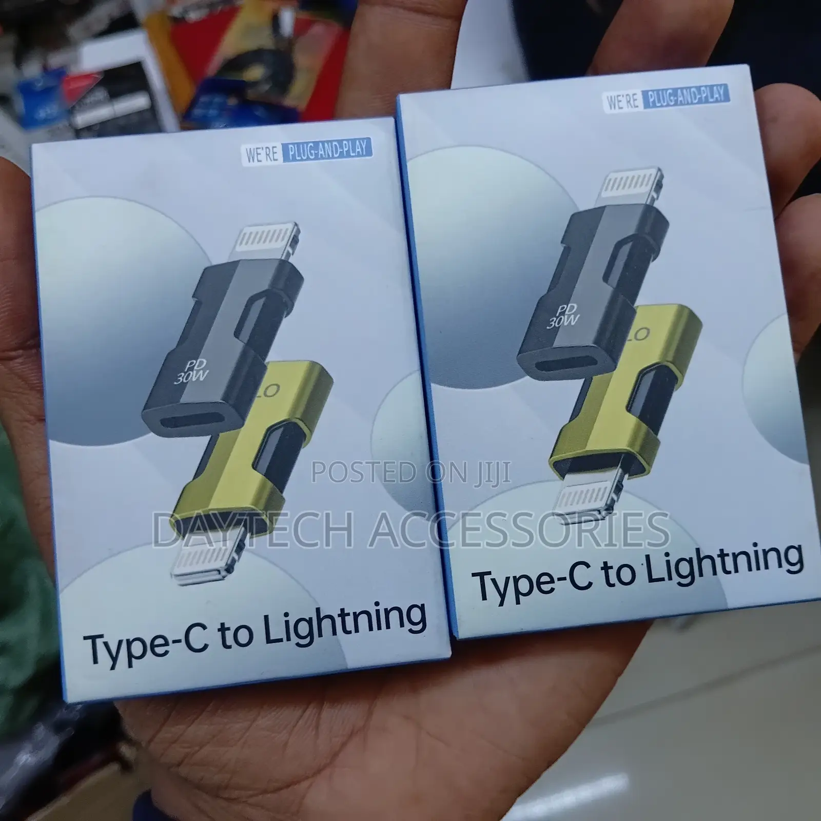 Pd 30w Lightning to Type C Female Adapters.