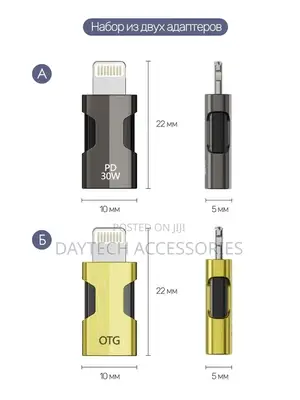 Pd 30w Lightning to Type C Female Adapters.