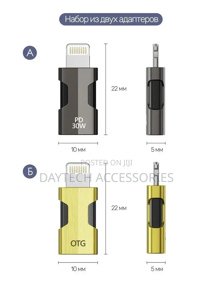 Pd 30w Lightning to Type C Female Adapters.