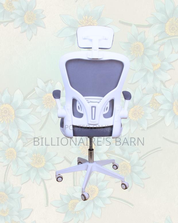 White Ergonomic Mesh Chair | Firm Support With a Soft Landing Seat - thumbnail 2