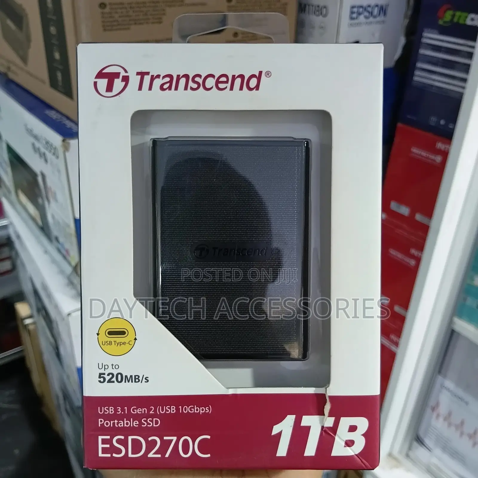 This Is a Transcend Esd270c 1tb Portable Solid-State Drive (Ssd).