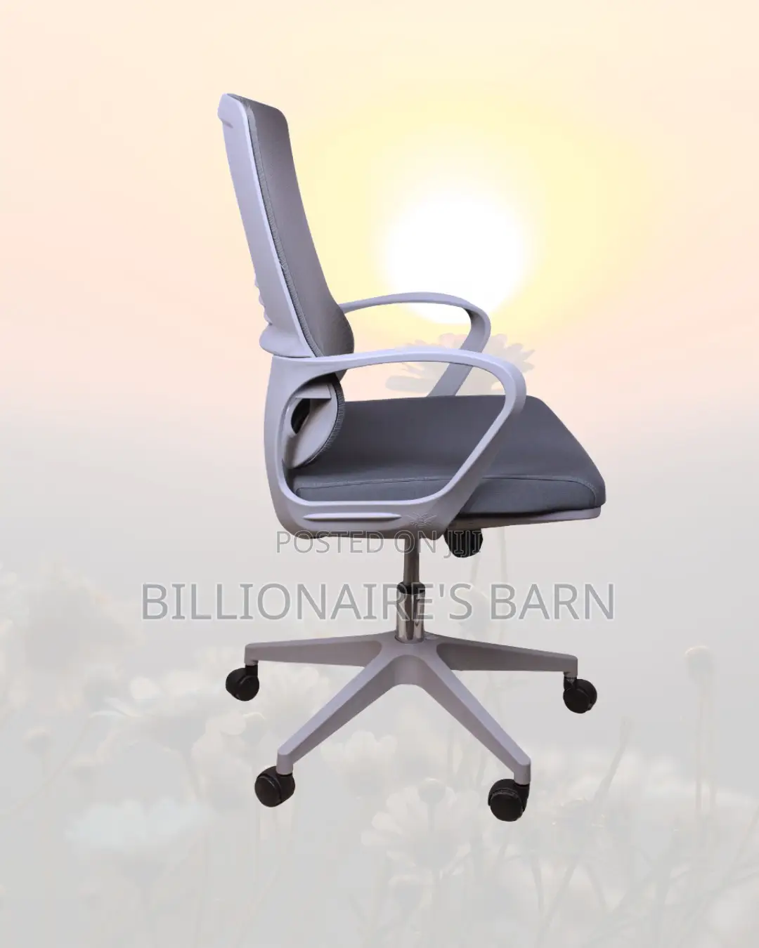 Grey Mid-Back Mesh Chair | Boardroom-Ready Style Without the Drama