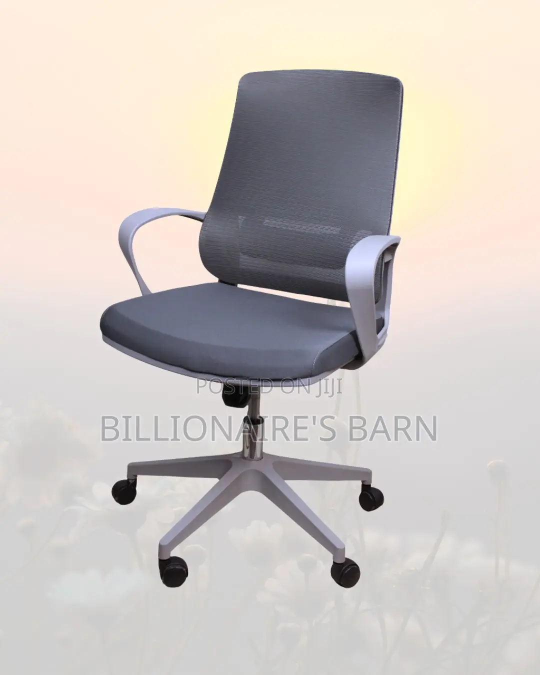 Grey Mid-Back Mesh Chair | Boardroom-Ready Style Without the Drama