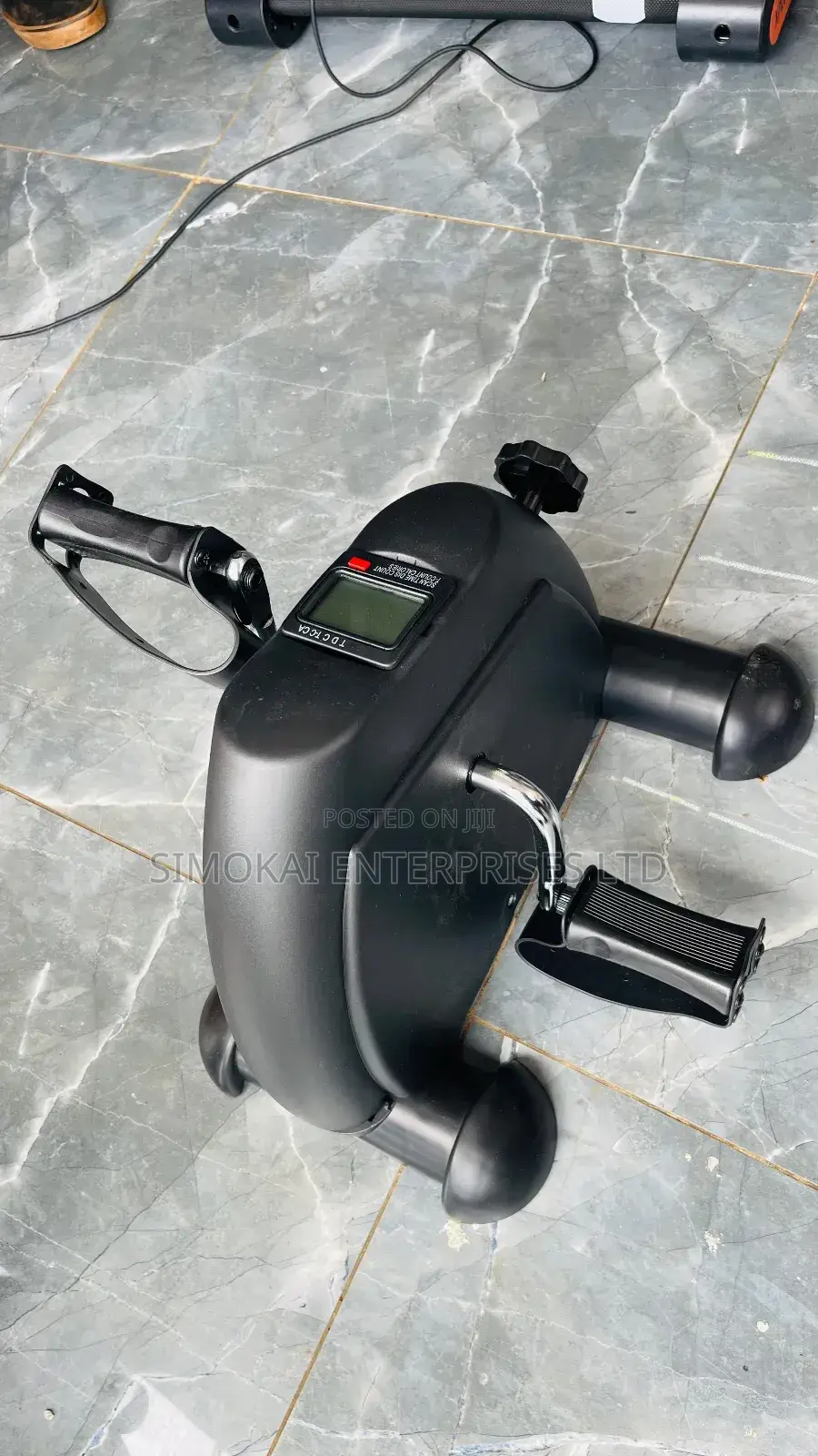 Bike Pedal Mini Exercise Bike With Meter Black