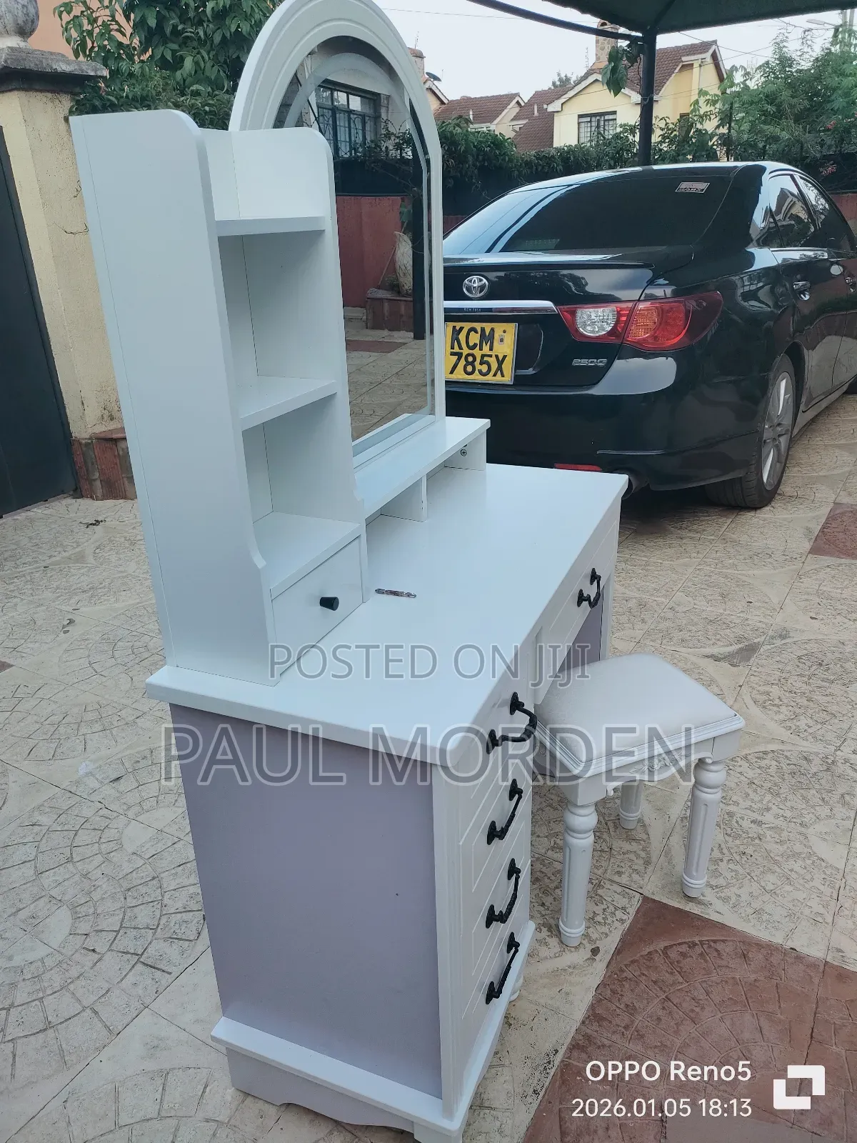 Fashion Vanity Dressing Mirror and Stand Stool