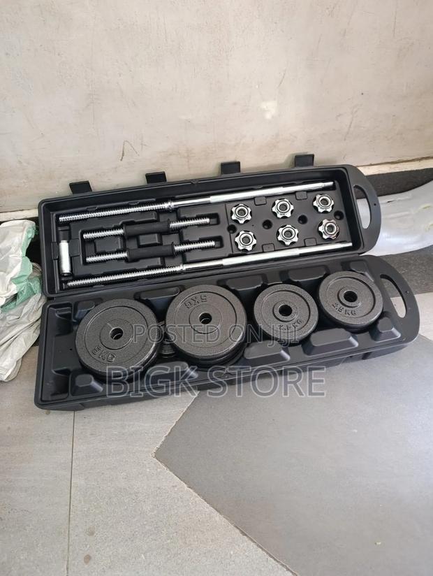 50kg Chrome Barbell/Dumbbell Set - main view