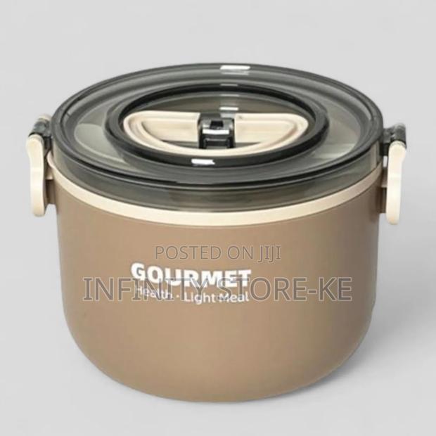 Stainless Steel Round Lunch Box/Clear Lid Lunch Box