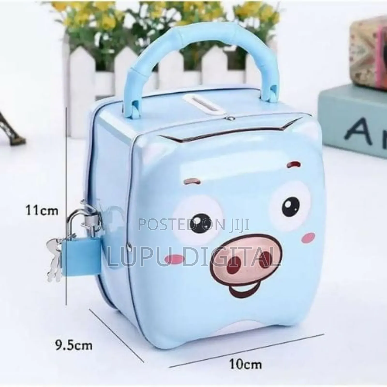 Piggy Bank Metallic Type With Padlock 2 Keys
