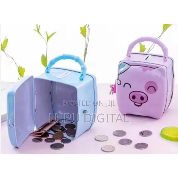 Piggy Bank Metallic Type With Padlock 2 Keys - thumbnail 4