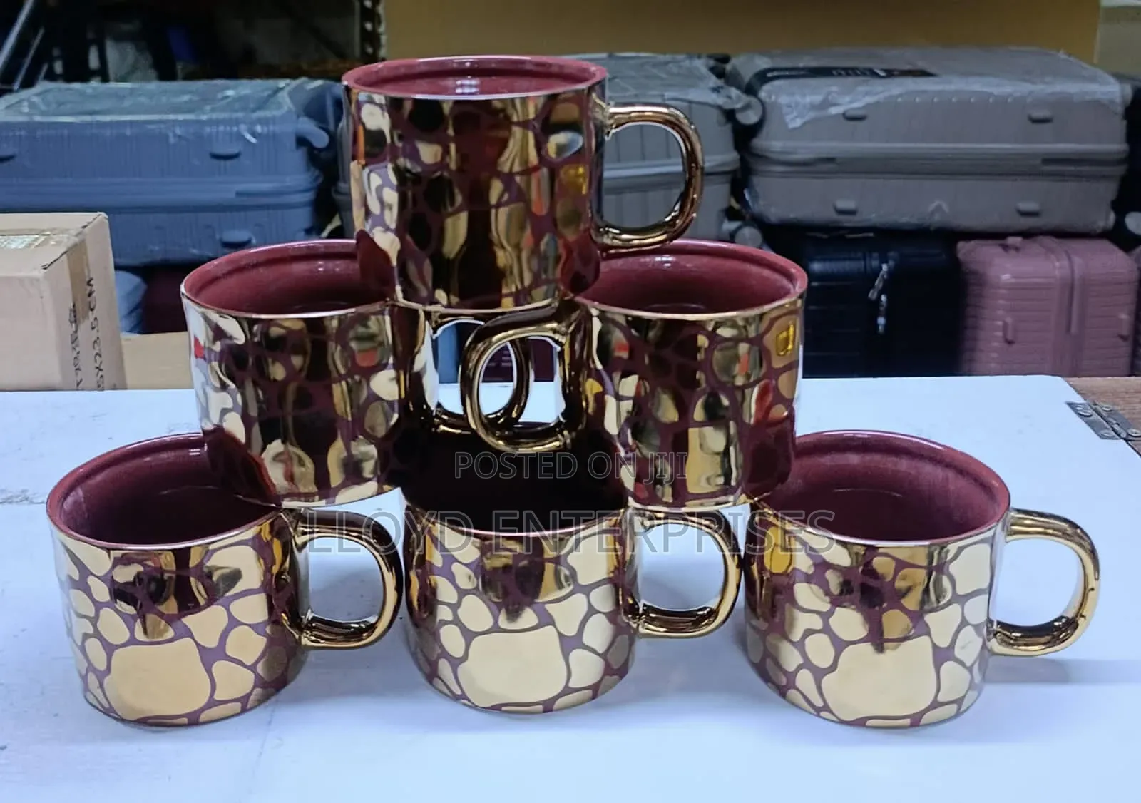 Brown Sassy Mugs -6pcs