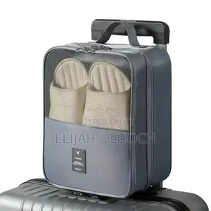 Waterproof Travel Bag Organizer Has 3 Zip, 3 Level Shoe Bag