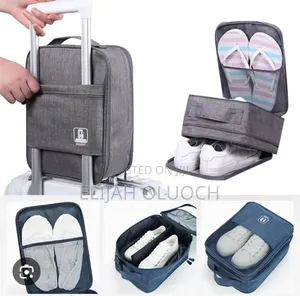 Waterproof Travel Bag Organizer Has 3 Zip, 3 Level Shoe Bag