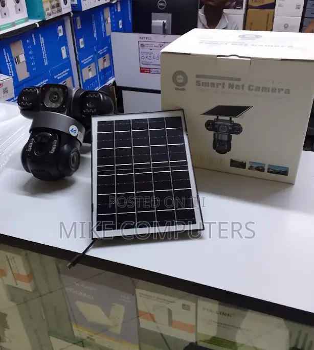 Triple Lens 4g Solar Camera Outdoor Surveillance CCTV Camera