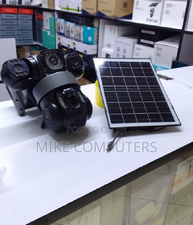 4g Solar Triple Lens PTZ Camera With 360 Rotation and Audio Recording