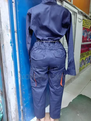 Navy Blue Overall With Cargo Pockets