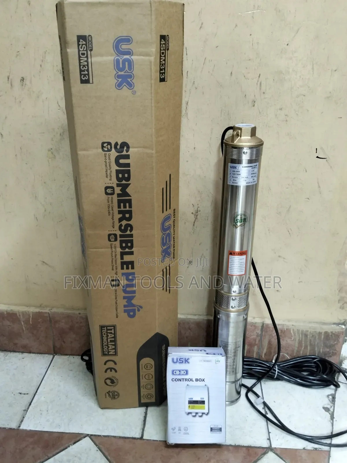 New High Pressure Usk Deep Well Submersible Water Pump 1 Hp 85m Head
