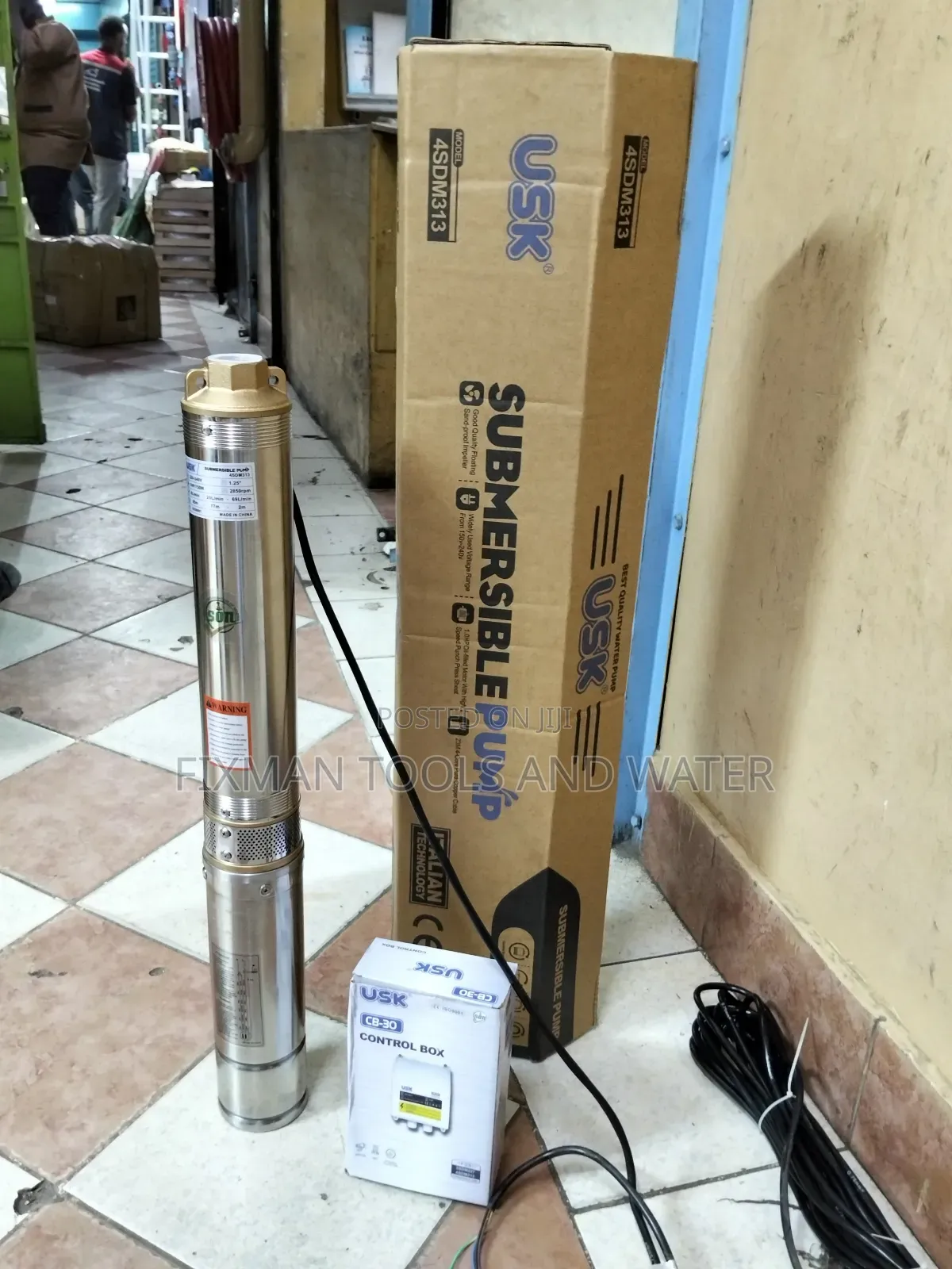Deep Borehole Usk Submersible Water Pump 1 Hp 85m Head 1 Yr Warranty