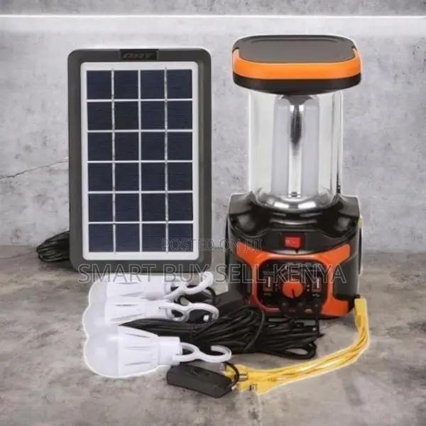 Home Solar Lighting Kit With Mp3 Player, Fm Radio and Usb Charging