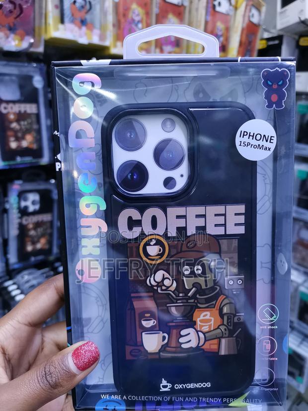 Erams iPhone 15 Pro Max 3d Cartoon Coffee Maker Amour Case - main view