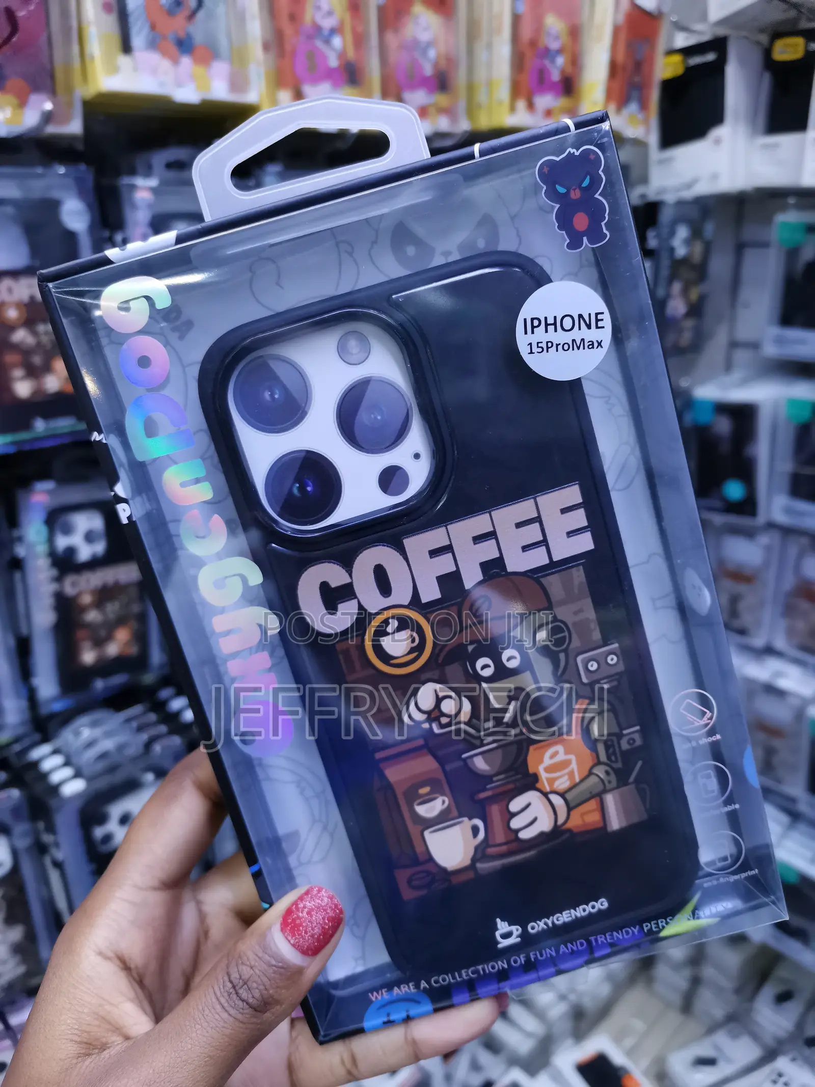 Erams iPhone 15 Pro Max 3d Cartoon Coffee Maker Amour Case