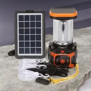 Lightweight Solar Lighting Kit With Led Bulbs and Usb Charging Ports