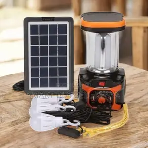 Solar Lighting System With 3w Led Bulbs, Torch and Phone Charging