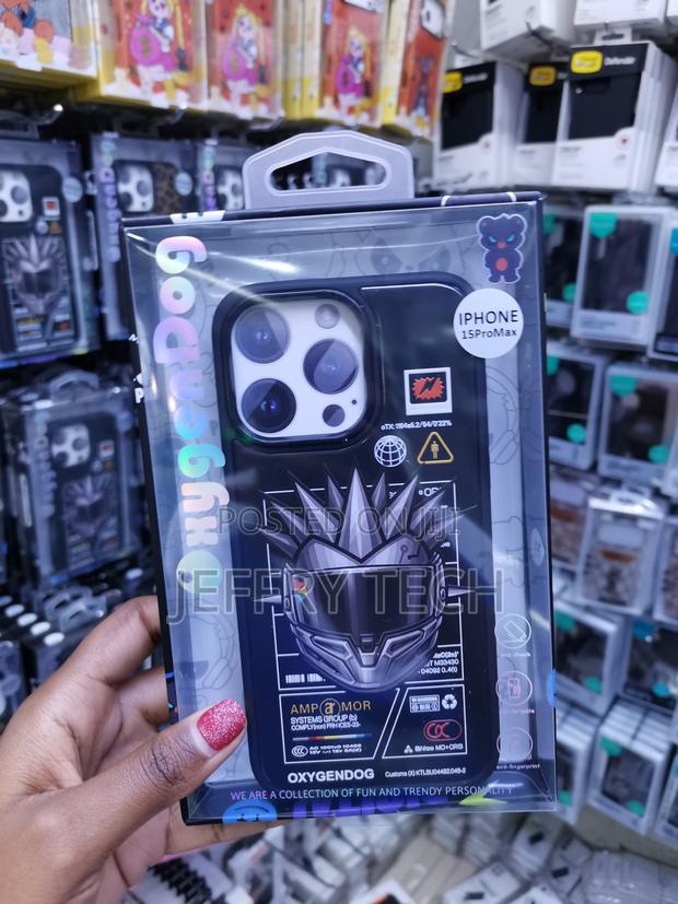 Motocross iPhone 15 Pro Max Helmet Print Amour Case - main view