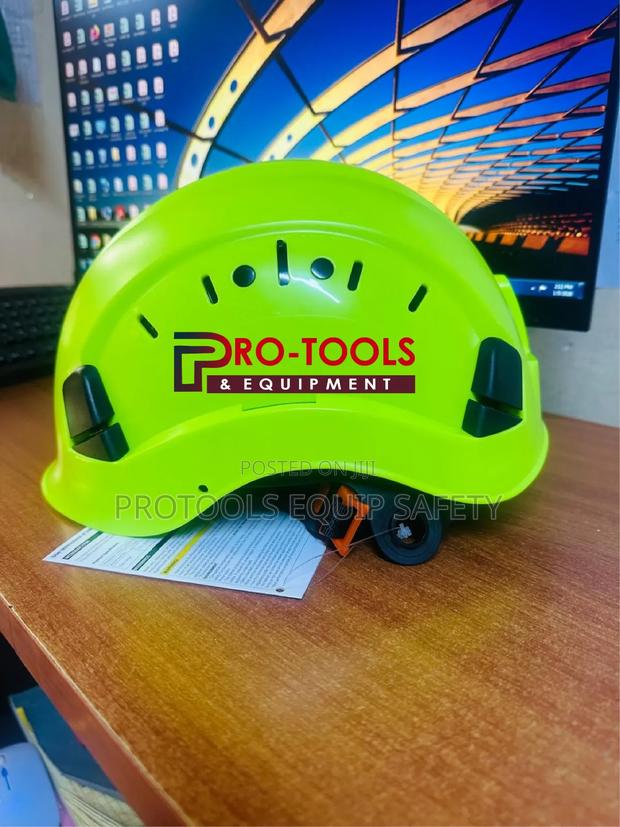 Lemon Green Work At Height Helmet - main view