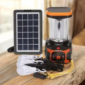 Portable Solar Lighting Kit With Led Bulbs and Fm Radio