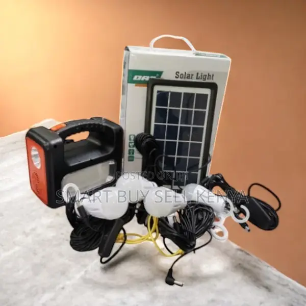 Dat at-9011b Solar Lighting System With Torch and 3w Led Bulbs