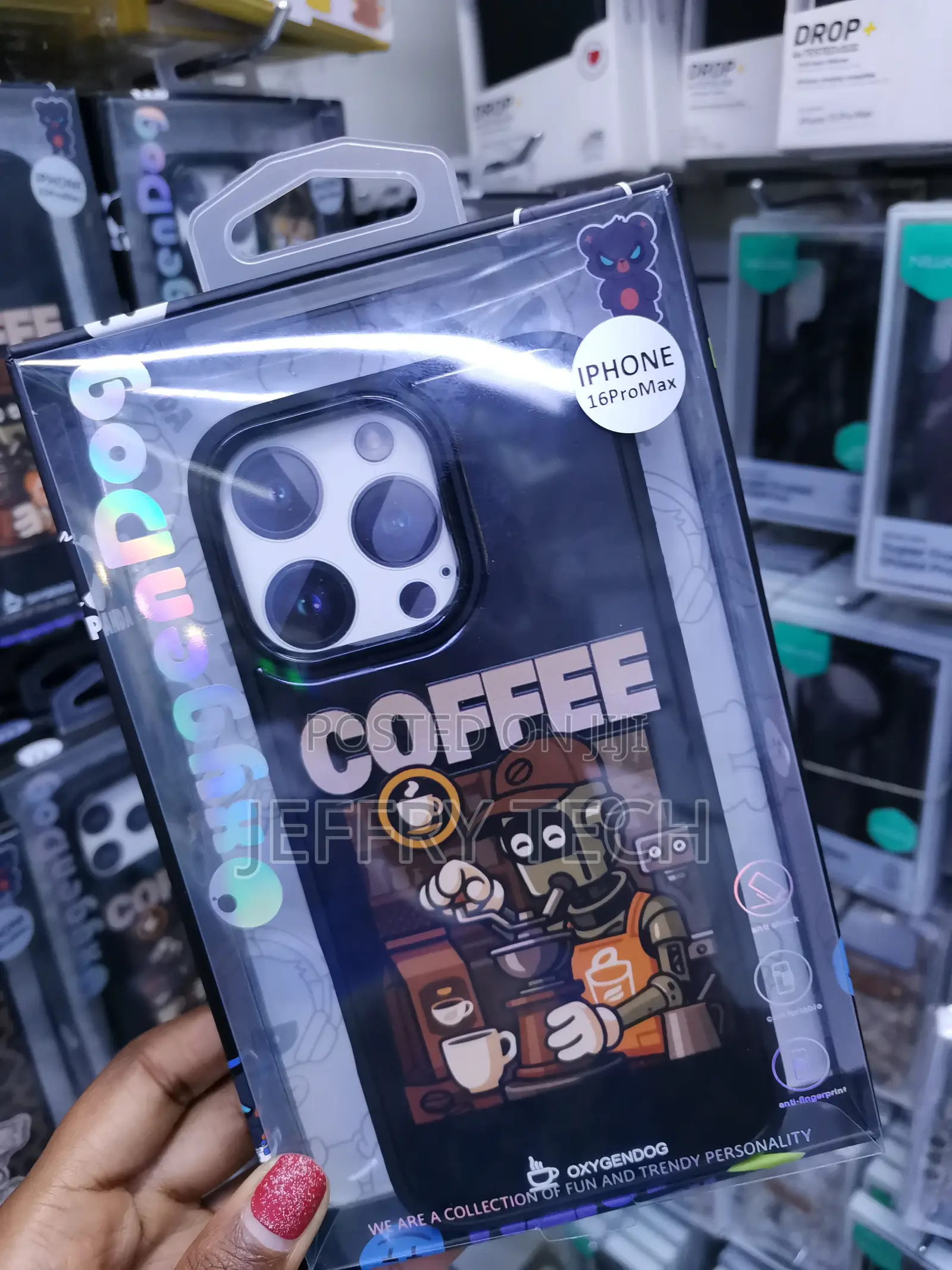Guane Coffee Cartoon Design iPhone 16 Pro Max Amoured Case