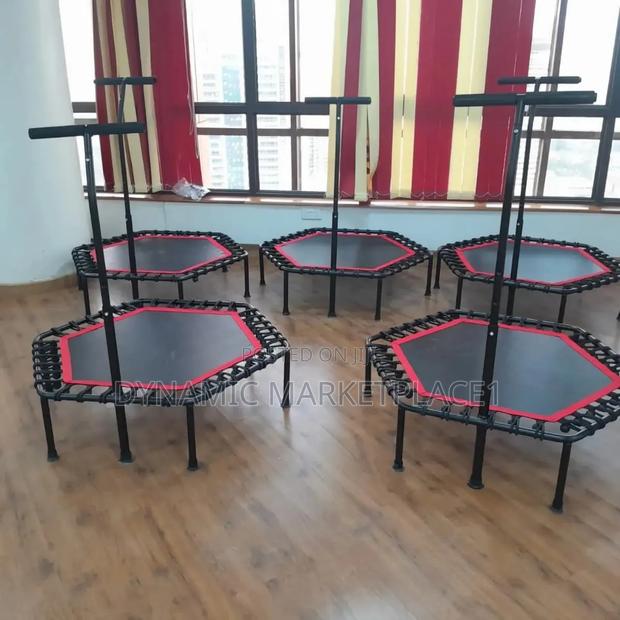 Hexagon Trampoline With a Handle
