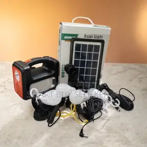 Dat at-9011b Solar Lighting Kit With Fm Radio and Led Bulbs