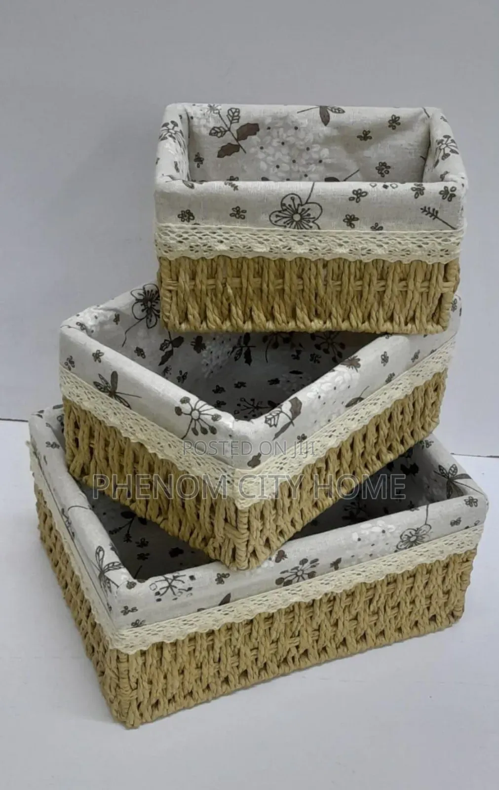 3pc Woven Storage Organizers Available
